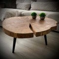 Stolik kawowy z plastra drewna 70 cm, okrągły, drewniany, stoliki kawowe drewniane okrągłe