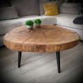 Stolik kawowy z plastra drewna 70 cm, okrągły, drewniany, stoliki kawowe drewniane okrągłe