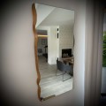 Mirror with oval on a wooden top 90x40 cm