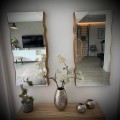 Mirror with oval on a wooden top 90x40 cm